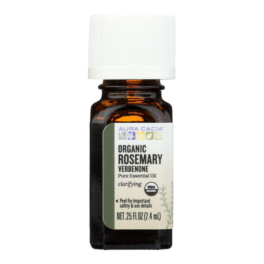 Aura Cacia - Essential Oil - Rosemary, Verbenone - Case Of 1 - .25 Fl Oz.