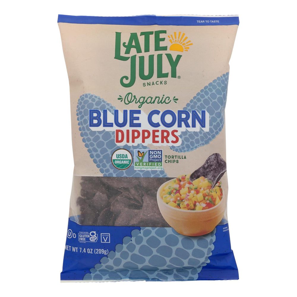 Late July Snacks - Tortchp Dppr Blu Corn - Case Of 9-7.4 Oz