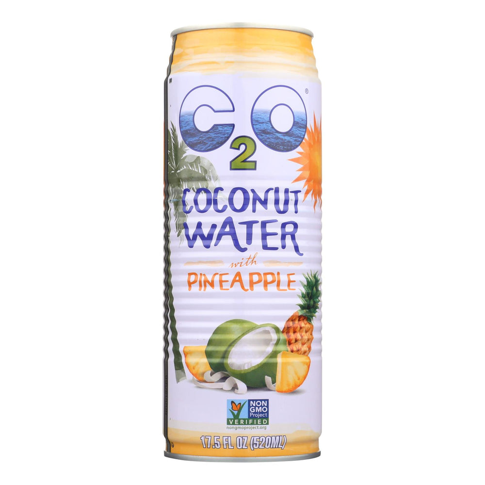 C2o Coconut Water With Pineapple Juice And Coconut Pulp - Case Of 12 - 17.5 Fz