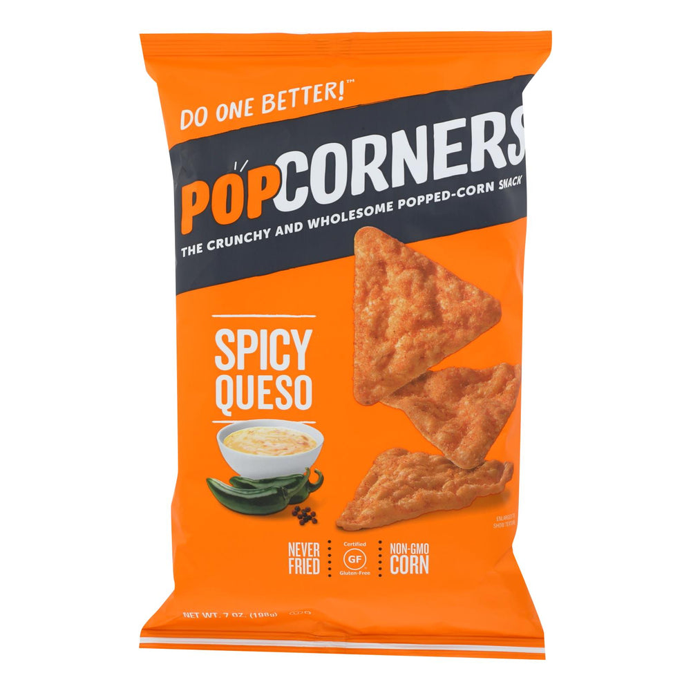 Popcorners - Chips Spicy Queso - Case Of 12 - 7 Oz
