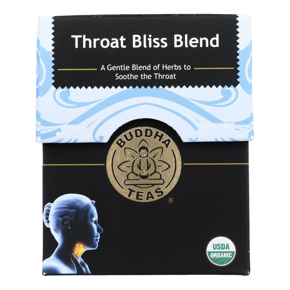 Buddha Teas - Tea Throat Bliss Blend - Case Of 6-18 Ct