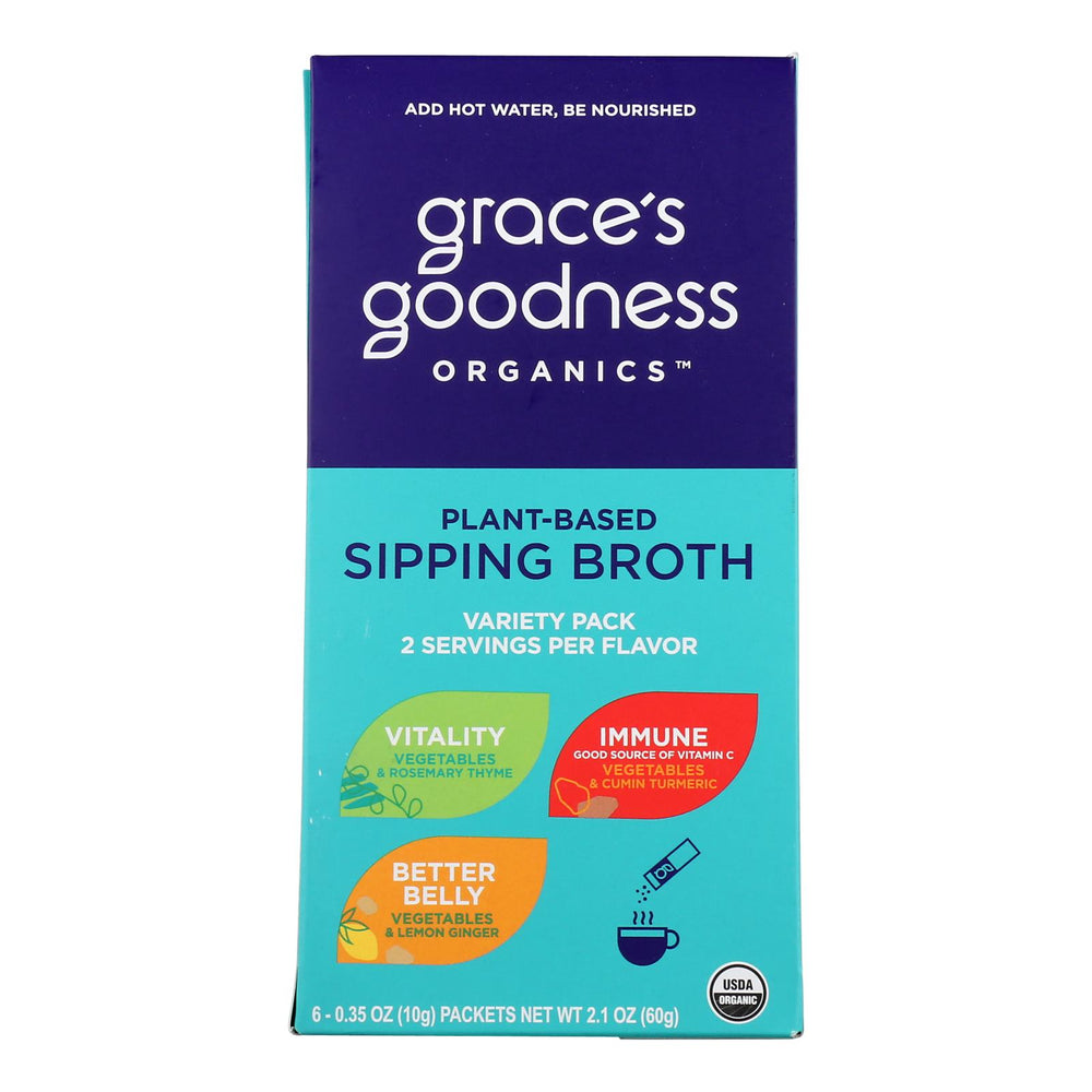 Grace's Goodness - Broth Variety Multipk - Case Of 10-2.12 Oz