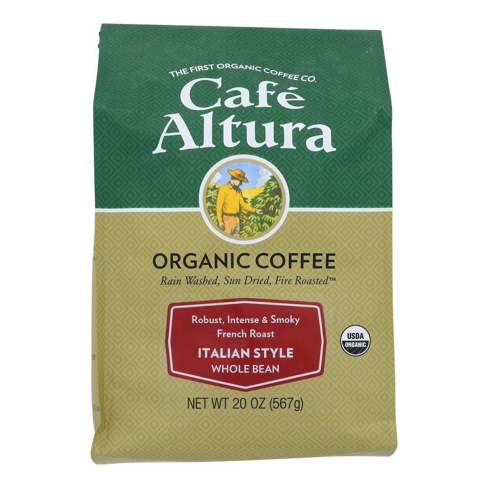 Cafe Altura, Italian Style Dark Roast Organic - Case Of 6 - 1.25 Lb