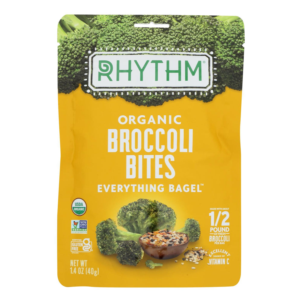 Rhythm Superfoods - Broc Bites Evthng Bgl - Case Of 10-1.4 Oz