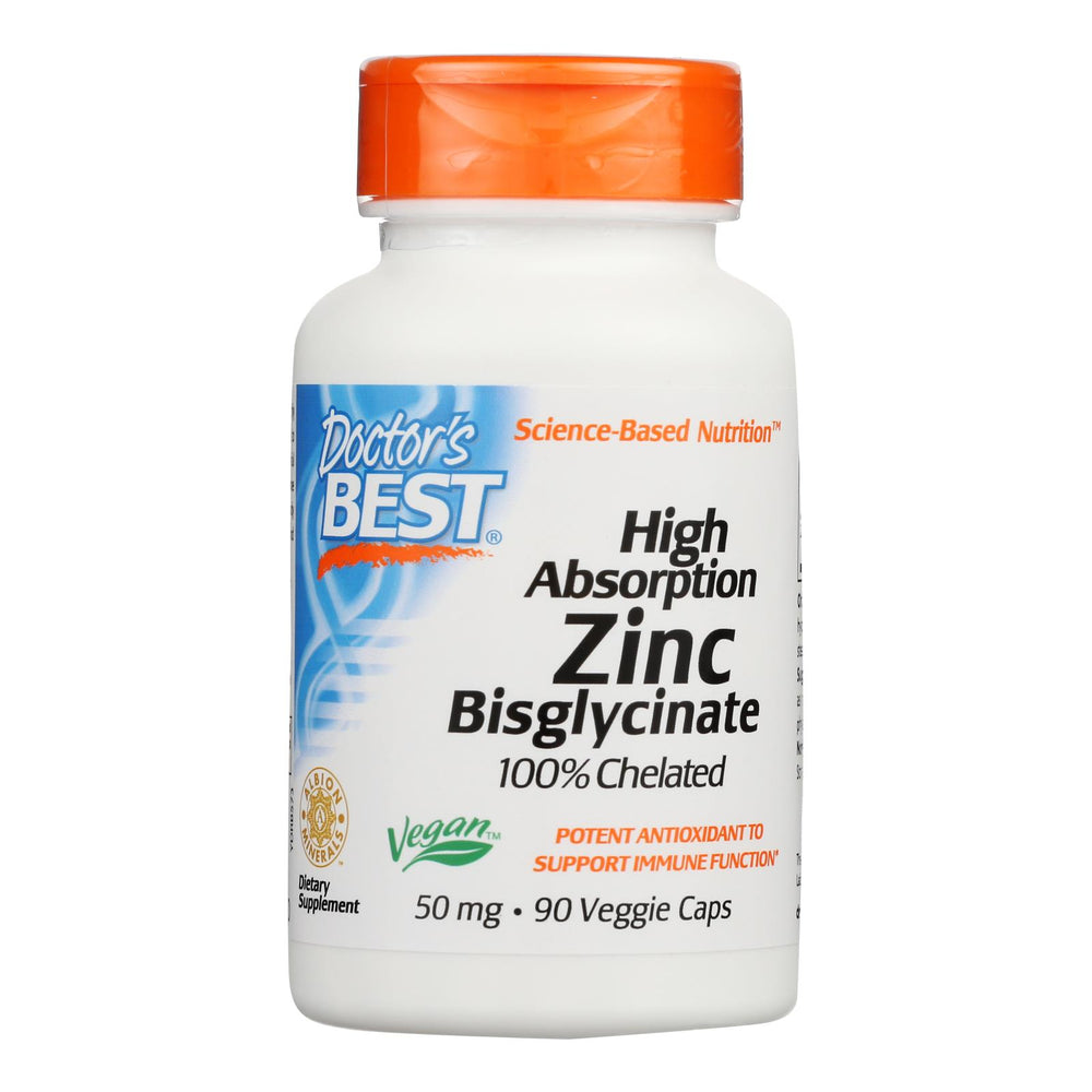 Doctor's Best - Zinc Bis High Absorb 50mg - 1 Each-90 Ct