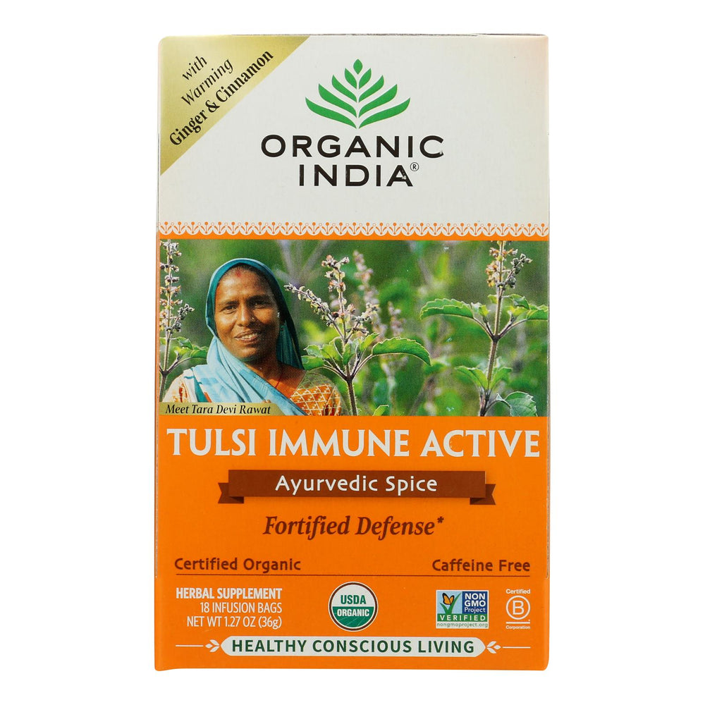 Organic India - Tulsi Organic Immune Active - Case Of 6-18 Ct