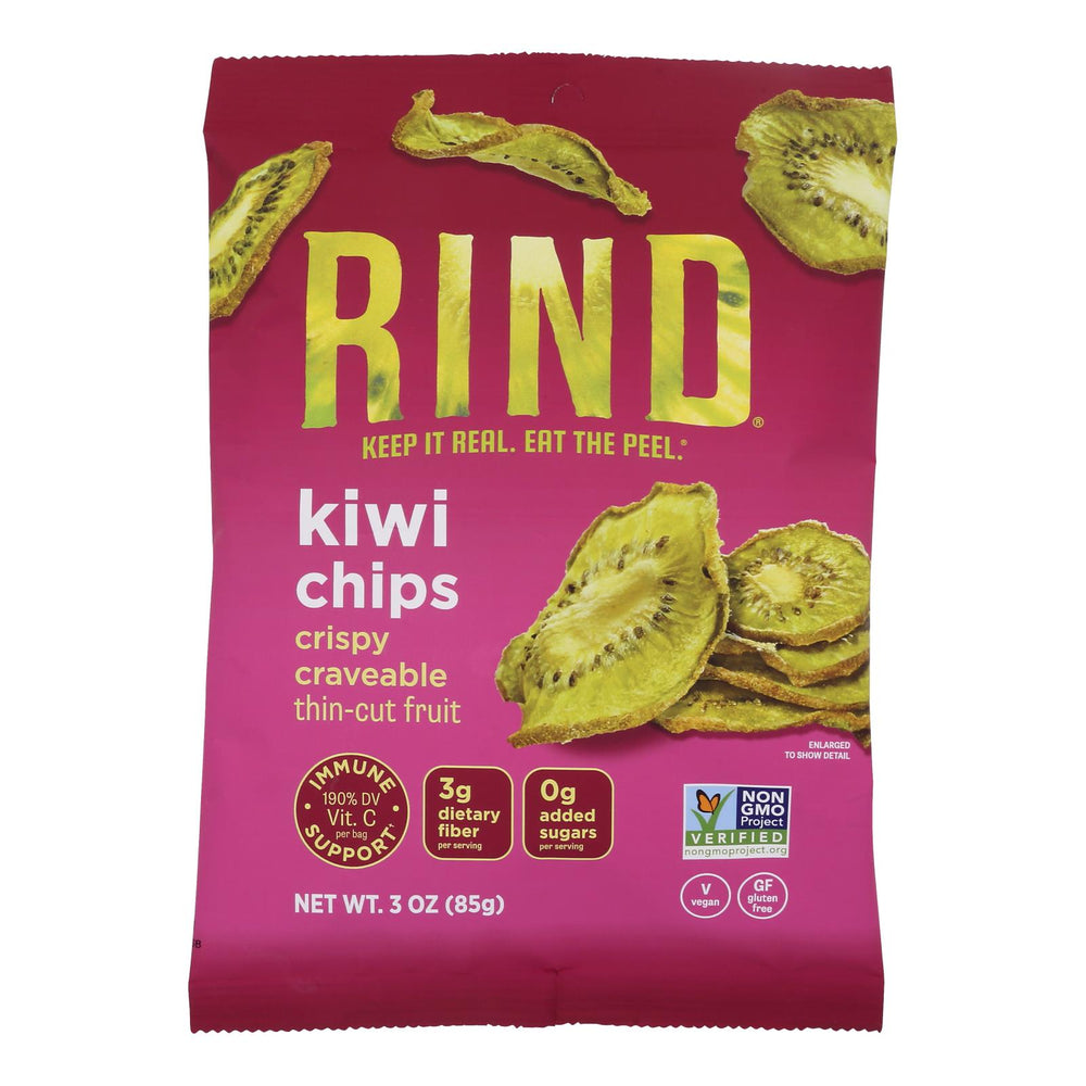 Rind Snacks - Fruit Chips Kiwi - Case Of 12-3 Oz