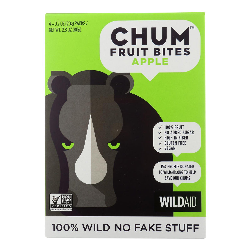 Chum Fruit Bites - Fruit Bites Apple 4pk - Case Of 6-2.8 Oz