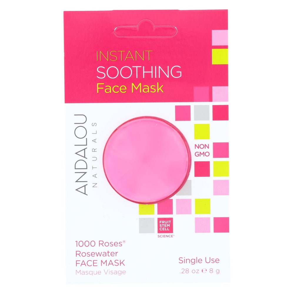 Andalou Naturals Instant Soothing Face Mask - 1000 Roses Rosewater - Case Of 6 - 0.28 Oz