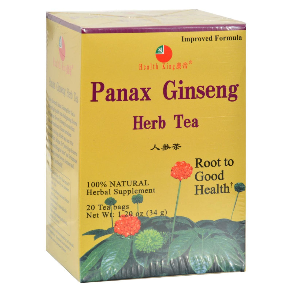Health King Medicinal Teas Panax Ginseng Herb Tea - 20 Tea Bags