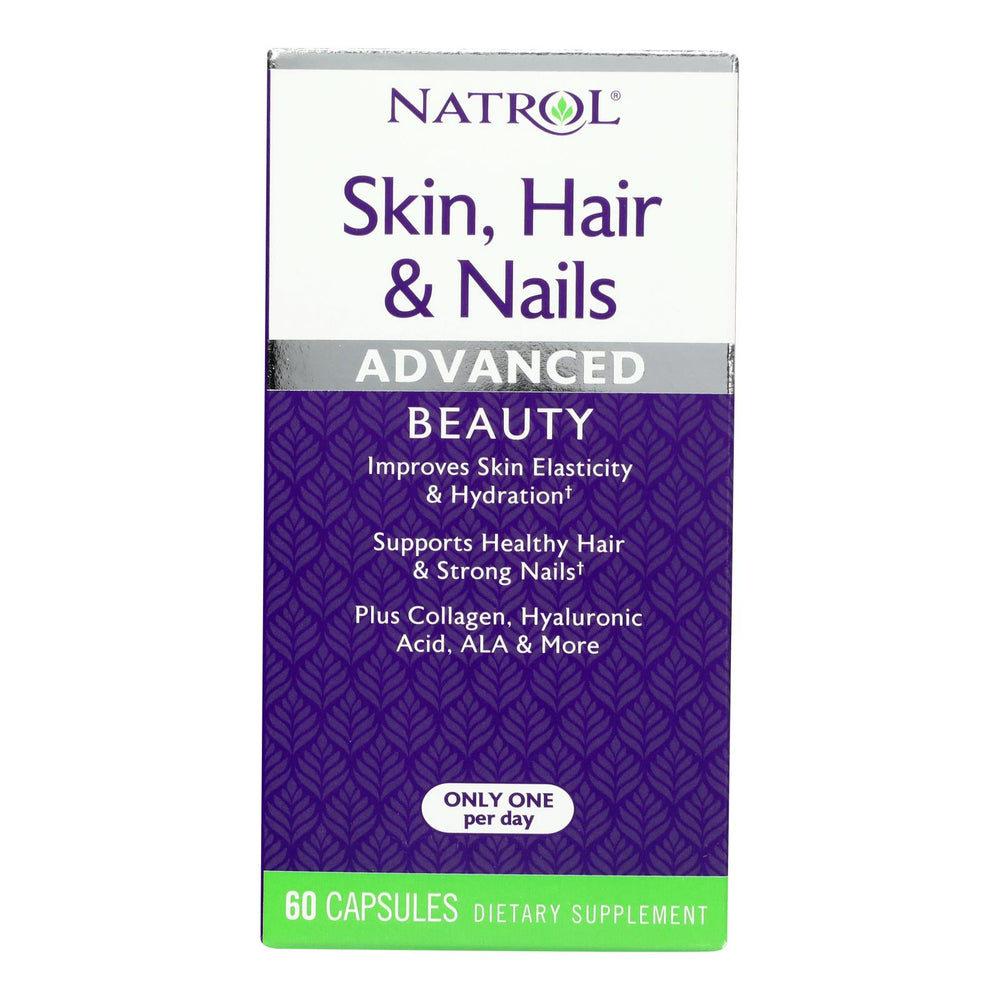 Natrol Skin Hair And Nails With Lutein Capsules - 60 Count