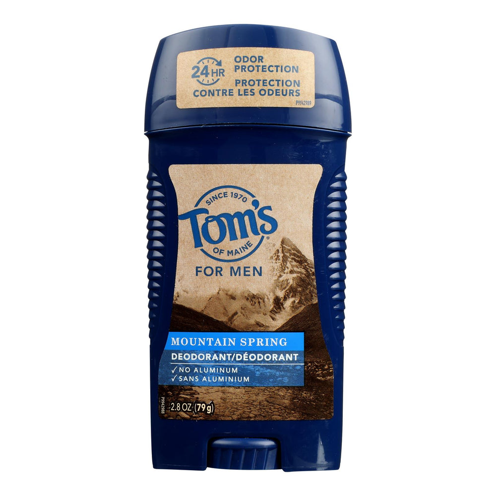 Tom's Of Maine - Deodorant Stick Mens Mountain Spring - Case Of 6-2.8 Oz