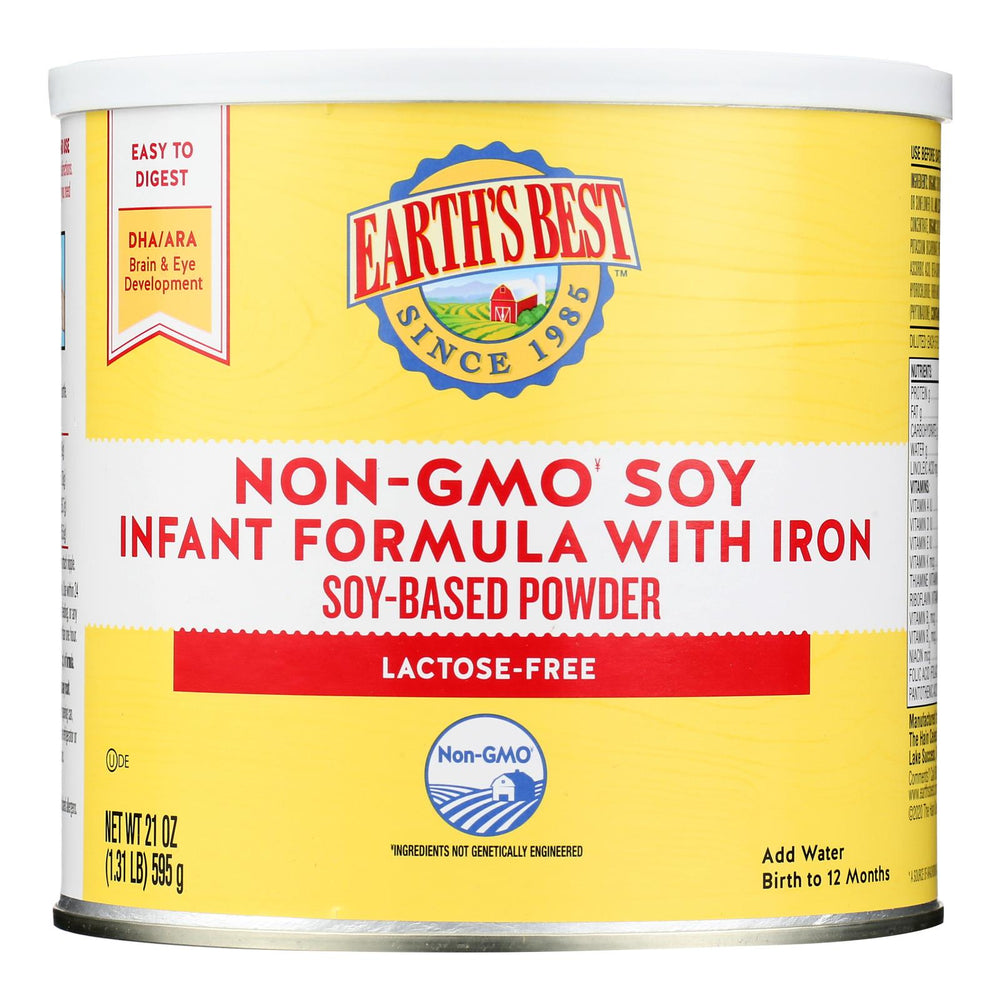 Earth's Best - Inft Form Soy W-iron - Case Of 4-21 Oz