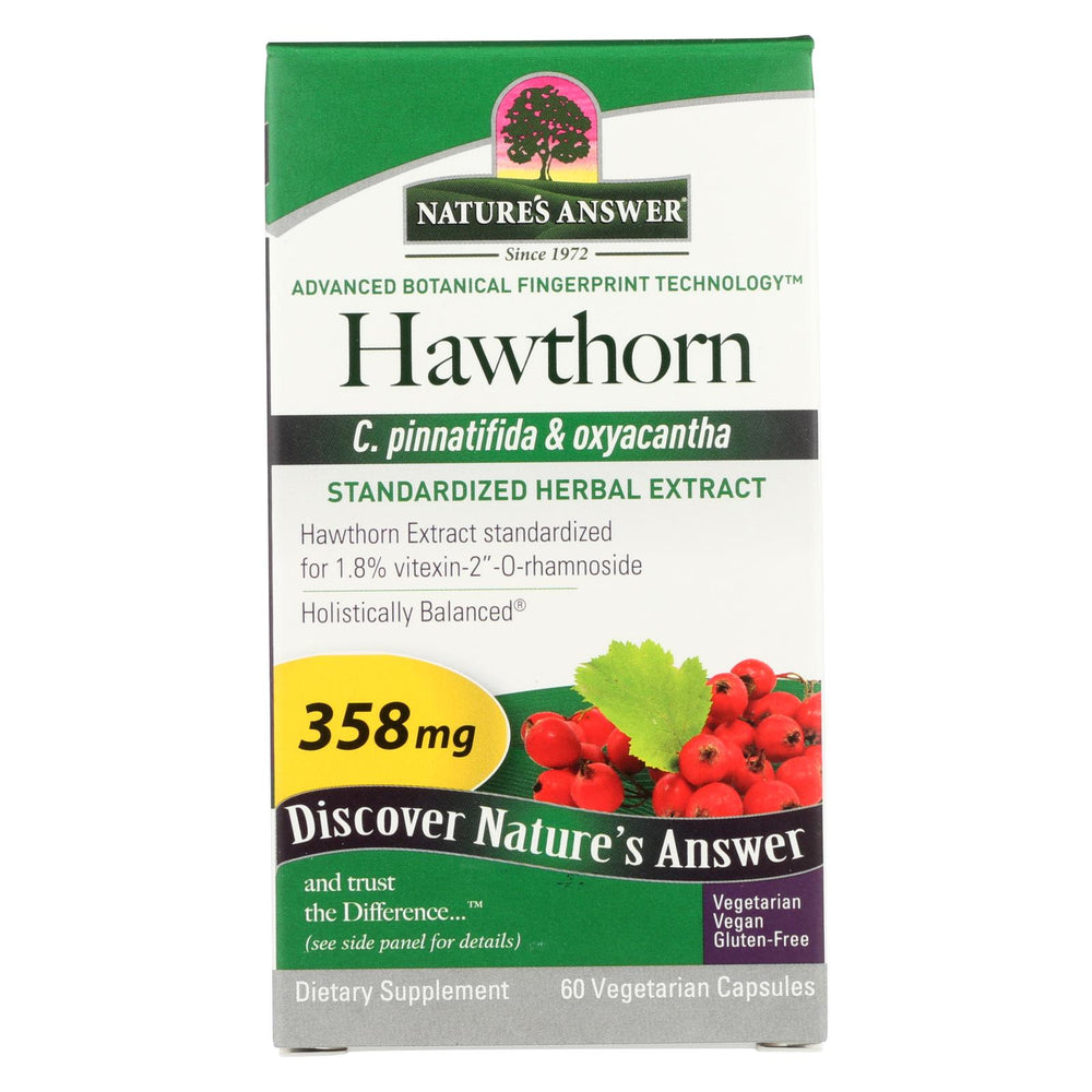 Nature's Answer - Hawthorn Leaf Extract - 60 Vegetarian Capsules