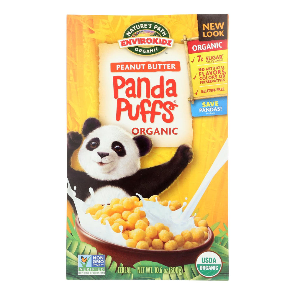 Envirokidz - Organic Panda Puffs - Peanut Butter - Case Of 12 - 10.6 Oz.