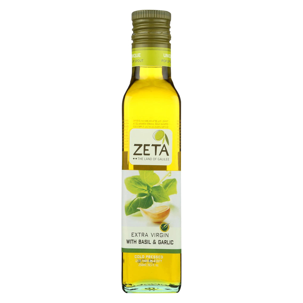Zeta Oil Oil - Basil Garlic - Case Of 6 - 8.45 Fl Oz
