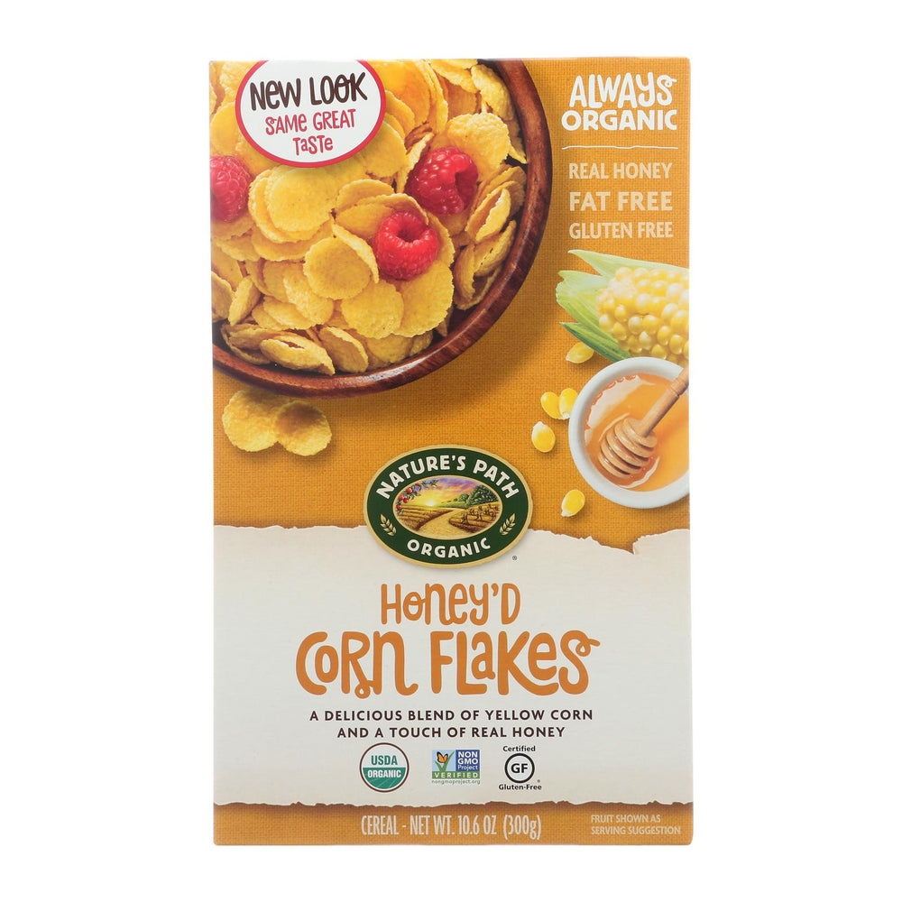 Nature's Path Organic Corn Flakes Cereal - Honey?d - Case Of 12 - 10.6 Oz.