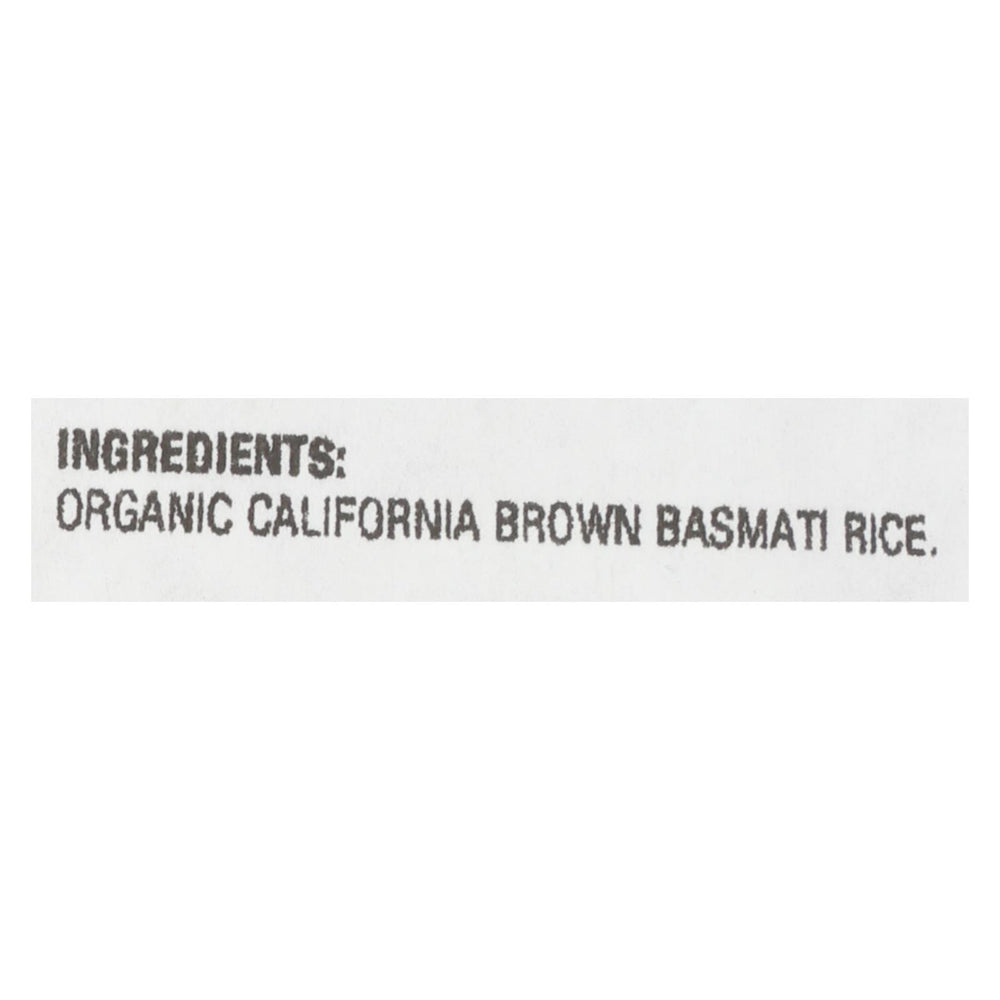 Lundberg Family Farms Organic Rice - Brown Basmati - Case Of 25 Lbs