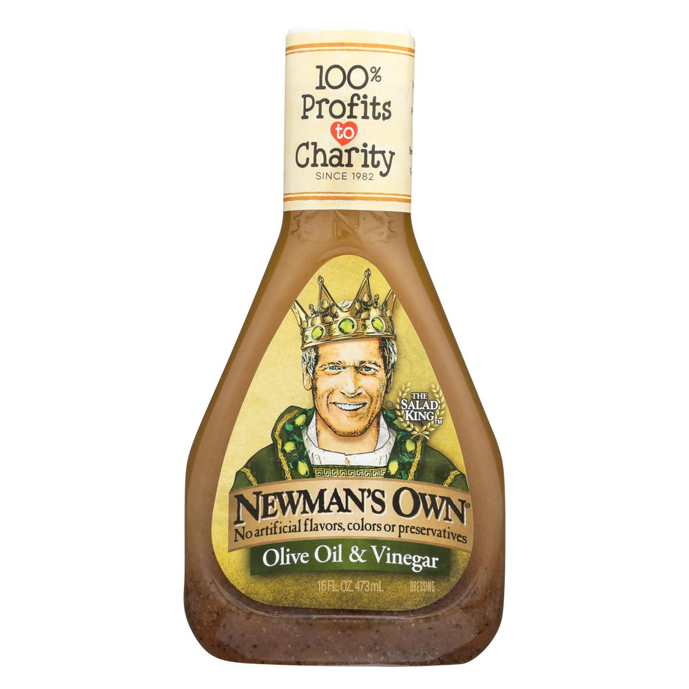Newman's Own Red Wine Dressing - Vinegar And Olive Oil - Case Of 6 - 16 Fl Oz.