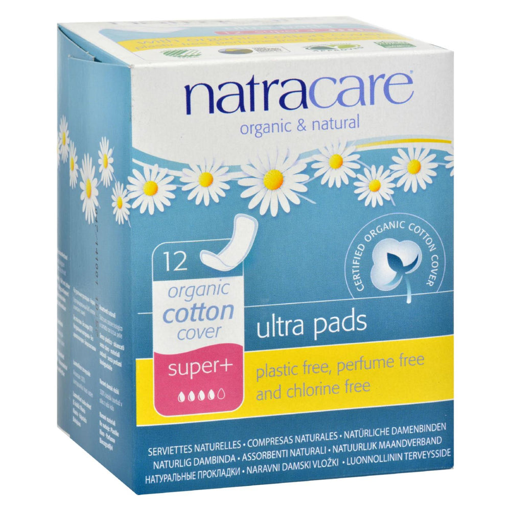 Natracare Natural Ultra Pads Super Plus W-organic Cotton Cover - 12 Pack