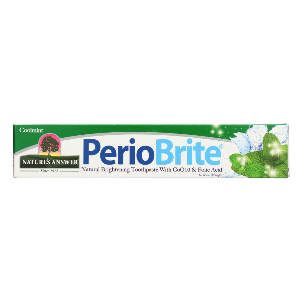 Nature's Answer - Periobrite Toothpaste Cool Mint - 4 Oz