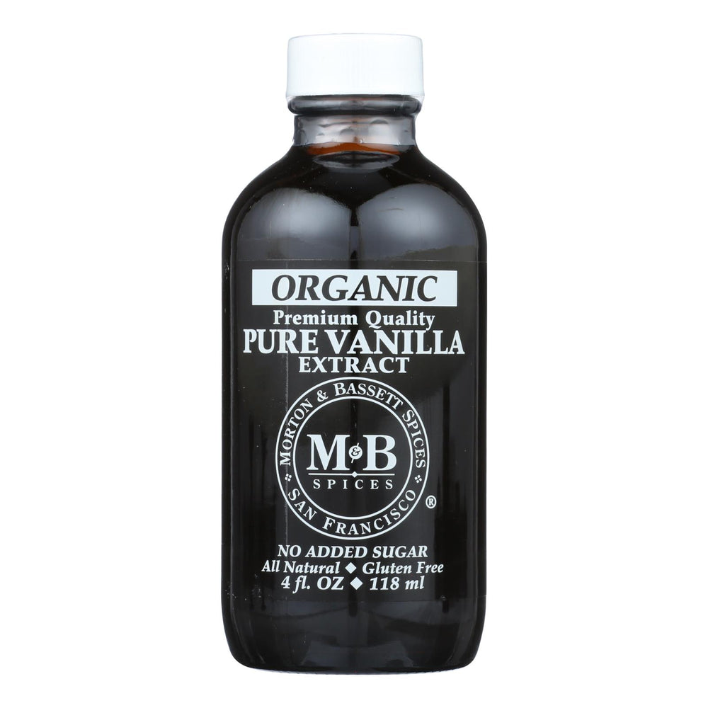 M&b Spices Organic Pure Vanilla Extract - Case Of 3 - 4 Oz
