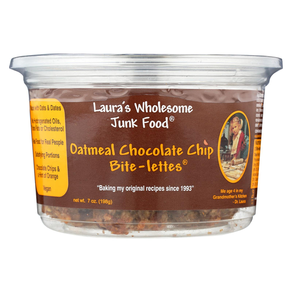 Lauras Wholesome Junk Food Cookies - Oatmeal Chocolate Chip - 7 Oz - Case Of 6