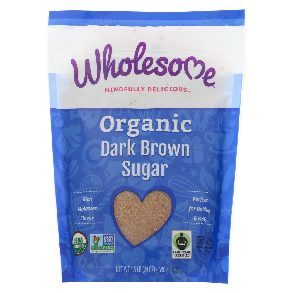 Wholesome Sweeteners Sugar - Organic - Dark Brown - 24 Oz - Case Of 6