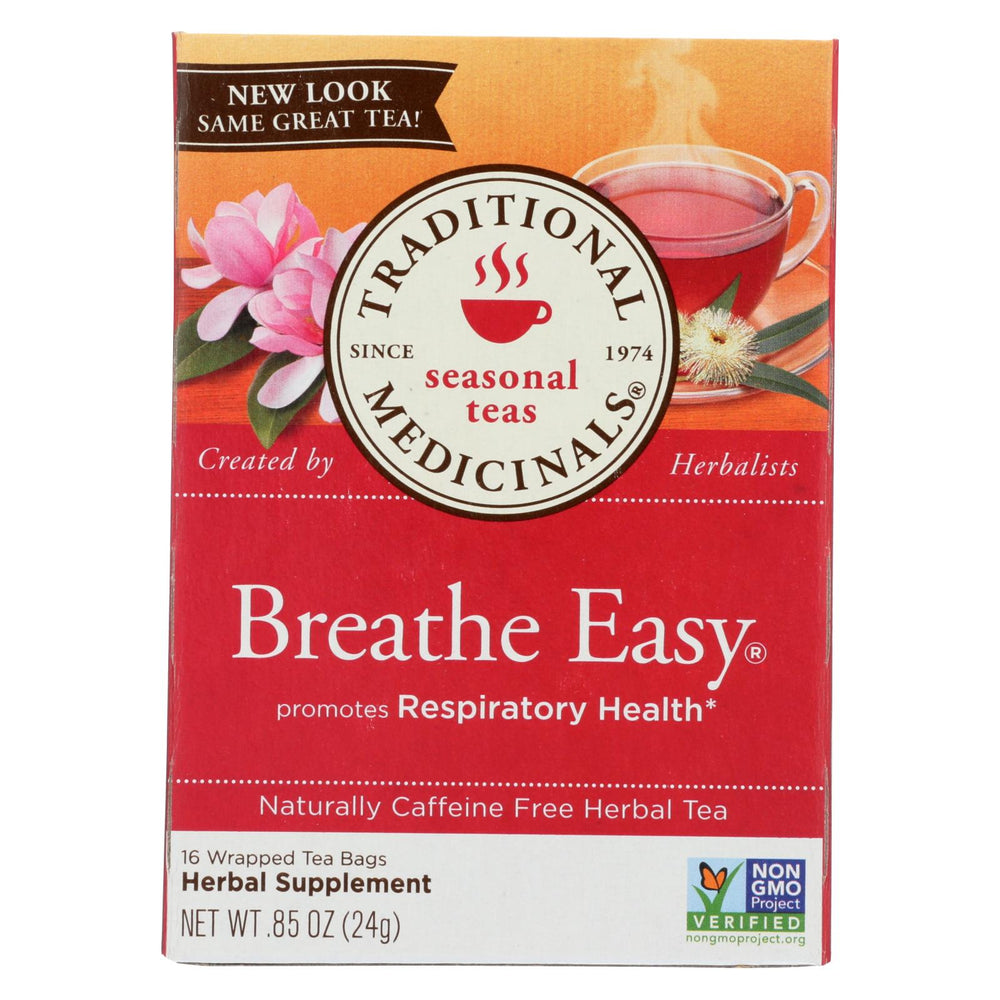 Traditional Medicinals Breathe Easy Herbal Tea - 16 Tea Bags - Case Of 6