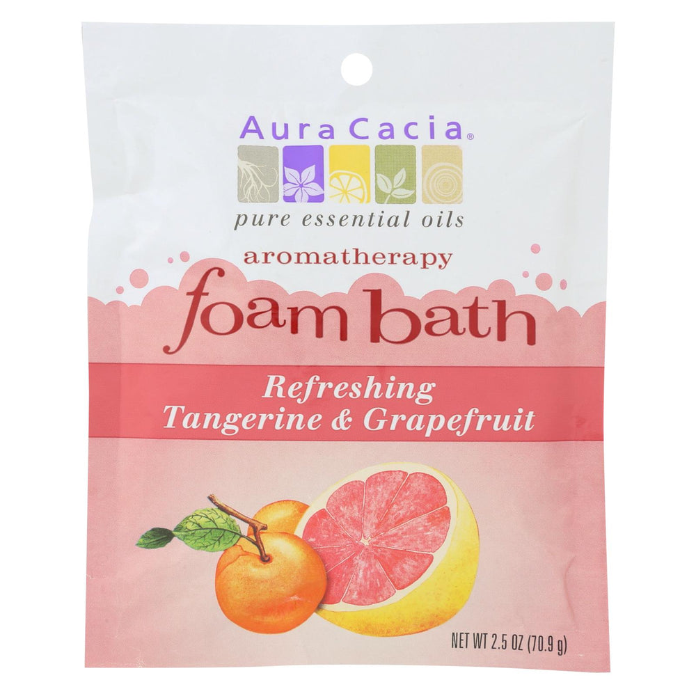 Aura Cacia - Foam Bath Refeshing Tangerine And Grapefruit - 2.5 Oz - Case Of 6