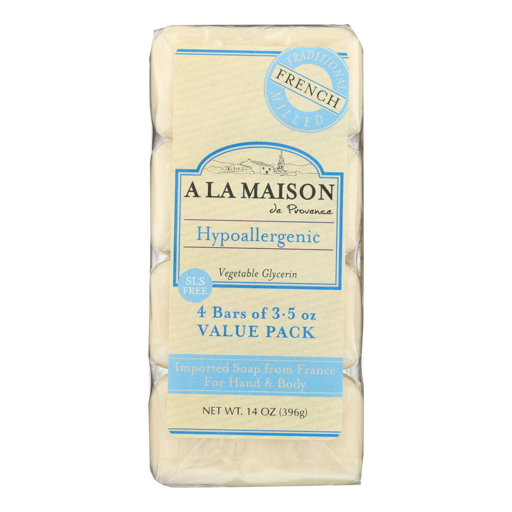 A La Maison - Bar Soap - Unscented Value Pack - 3.5 Oz Each - Pack Of 4