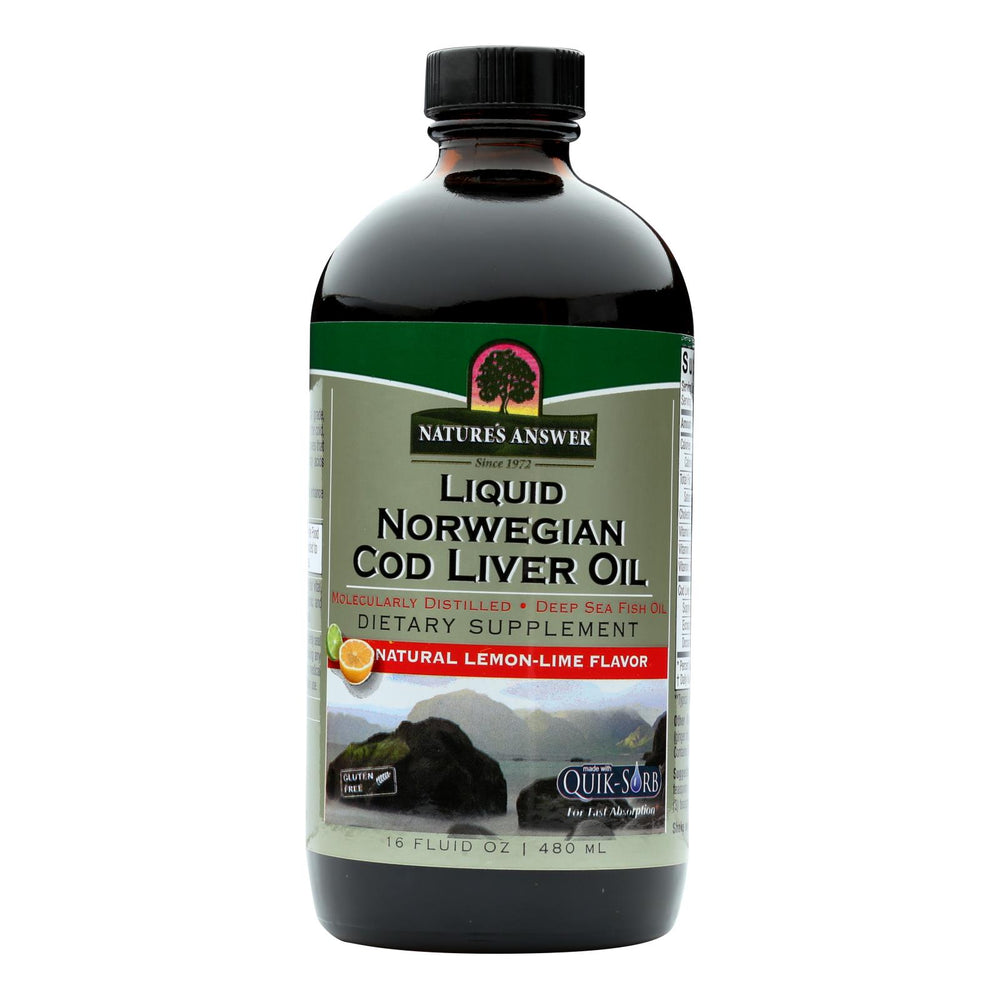 Nature's Answer - Liquid Norwegian Cod Liver Oil - 16 Fl Oz