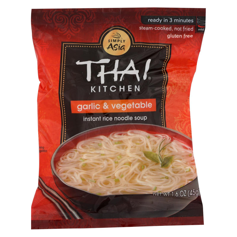 Thai Kitchen Instant Rice Noodle Soup - Garlic And Vegetable - Mild - 1.6 Oz - Case Of 6