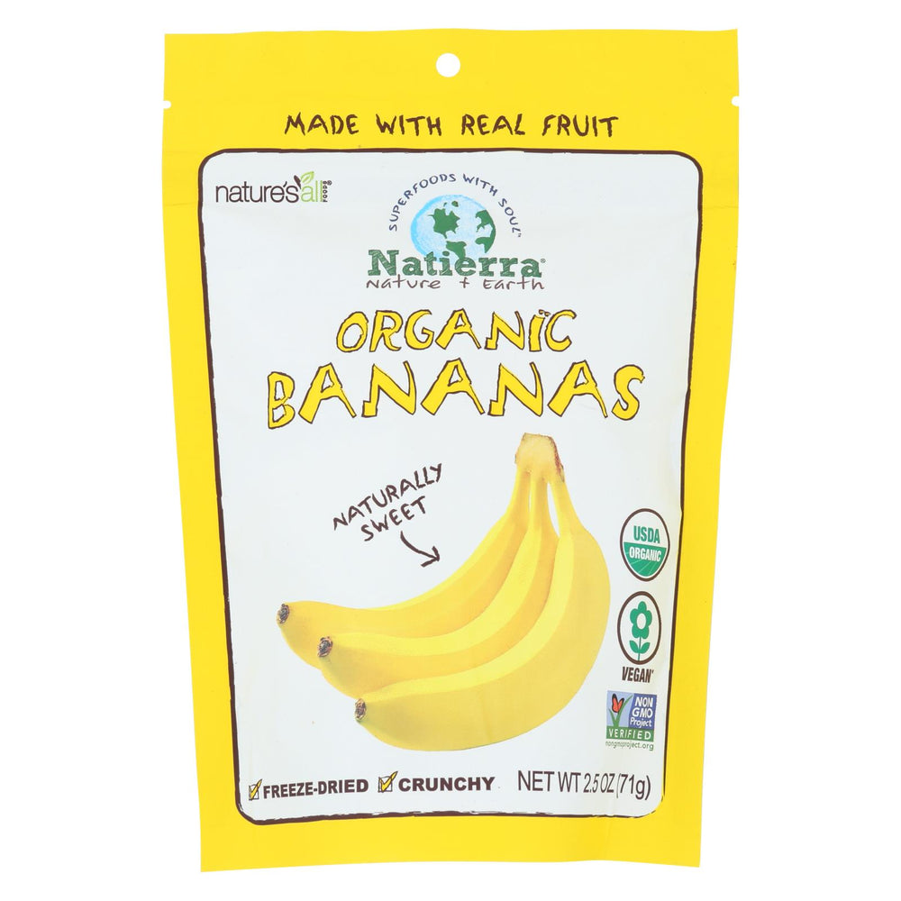 Natierra Organic Freeze Dried Raw - Banana - Case Of 12 - 2.5 Oz.