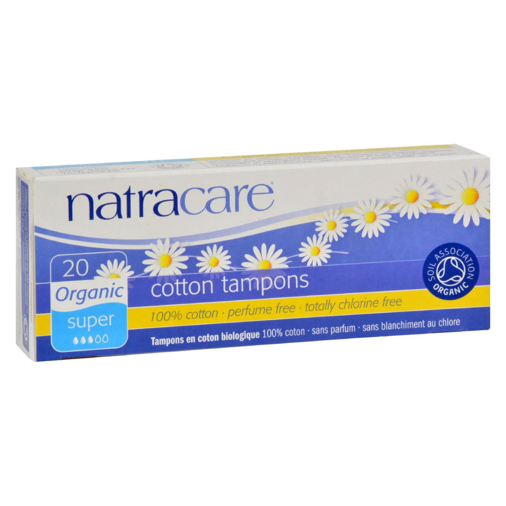 Natracare 100% Organic Cotton Tampons Super - 20 Tampons