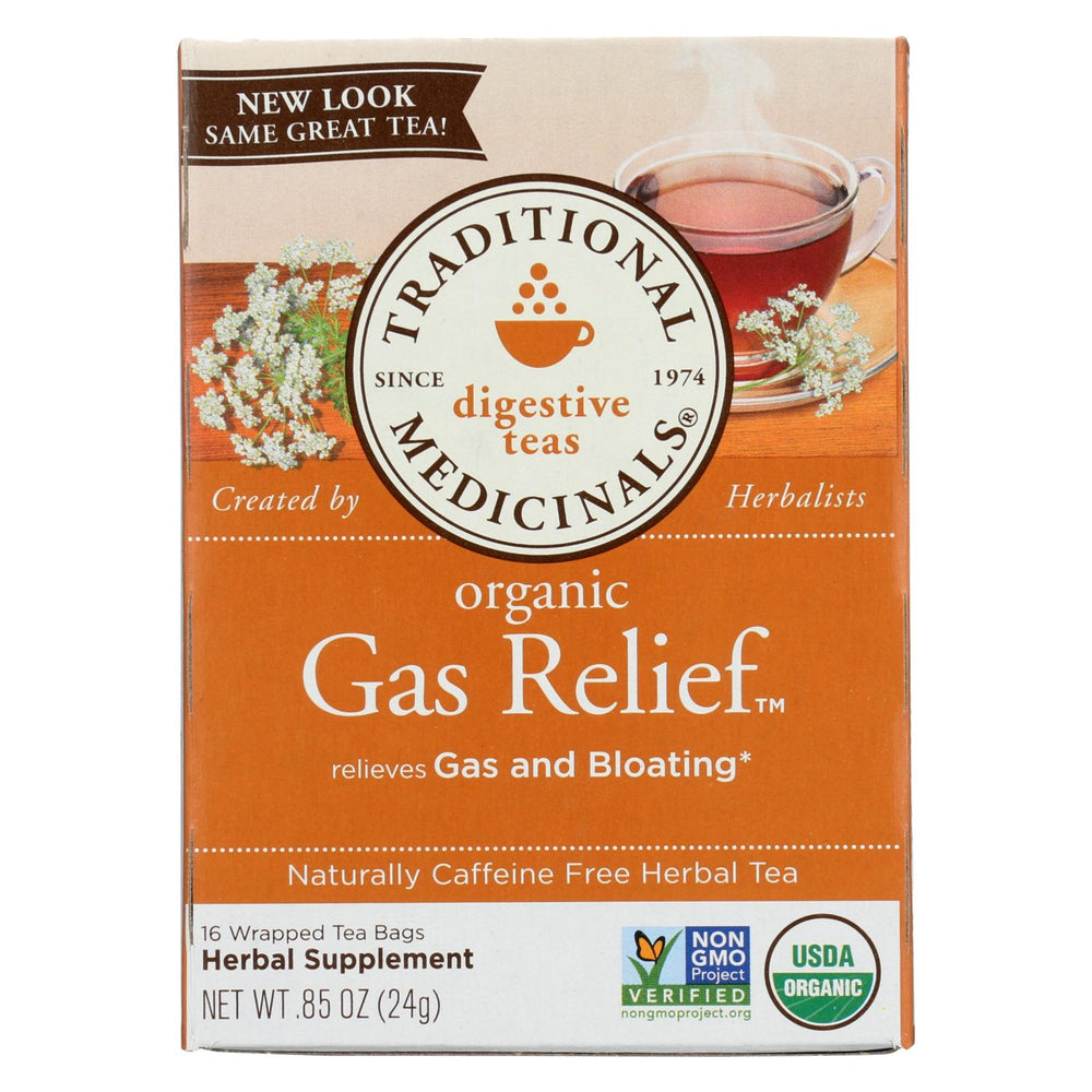 Traditional Medicinals Tea - Organic - Gas Relief - 16 Bags - Case Of 6