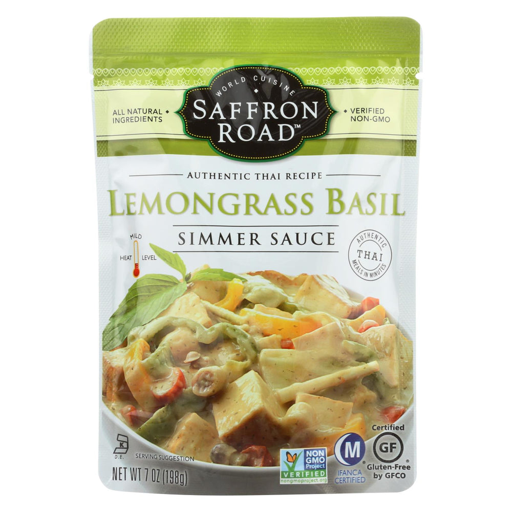 Saffron Road Simmer Sauce - Lemongrass Basil - Case Of 8 - 7 Fl Oz.