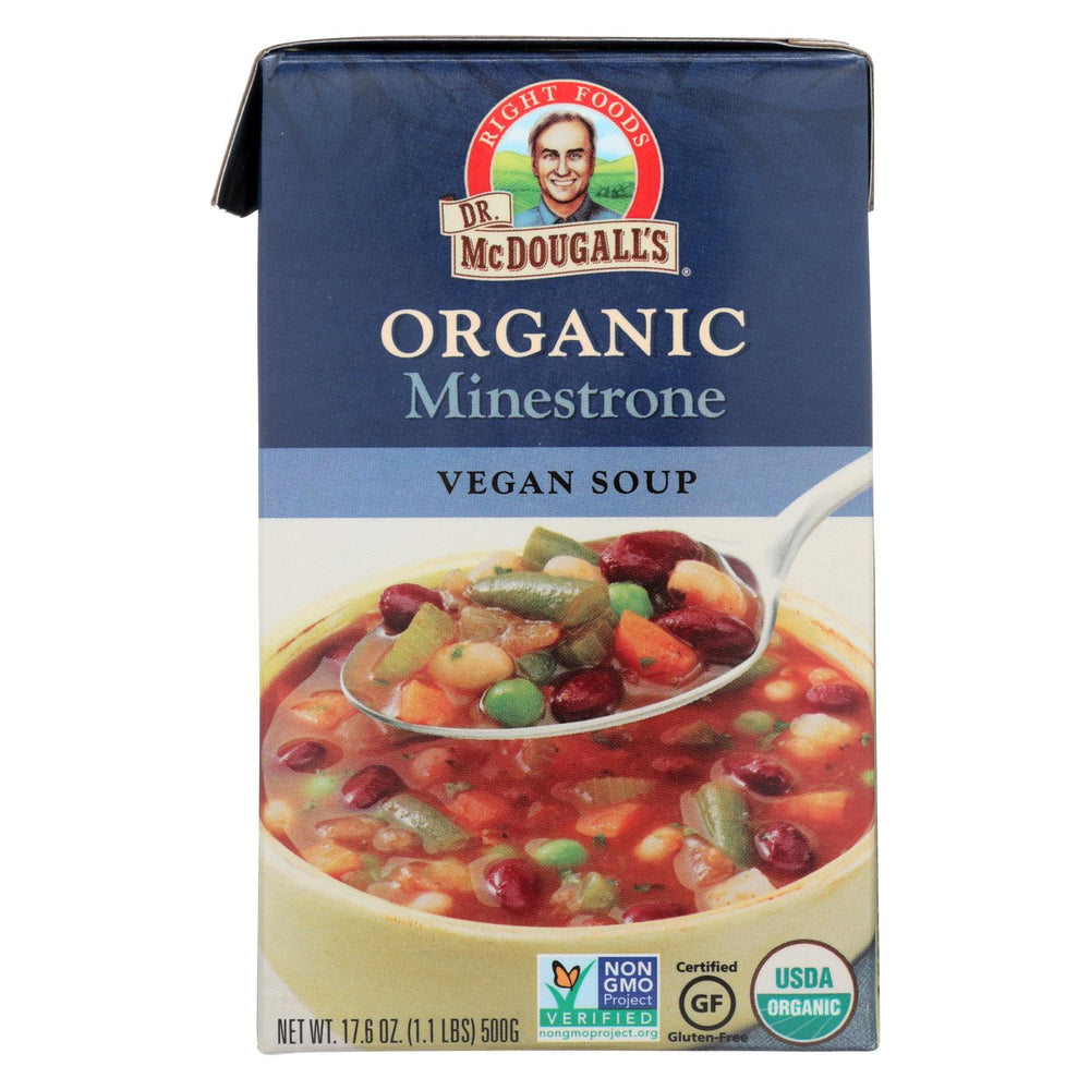 Dr. Mcdougall's Organic Minestrone Soup - Case Of 6 - 17.6 Oz.