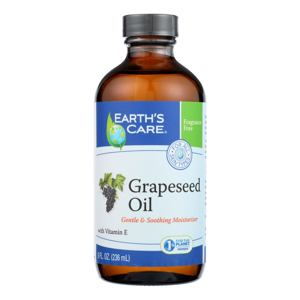 Earth's Care 100% Pure Grapeseed Oil - 8 Fl Oz