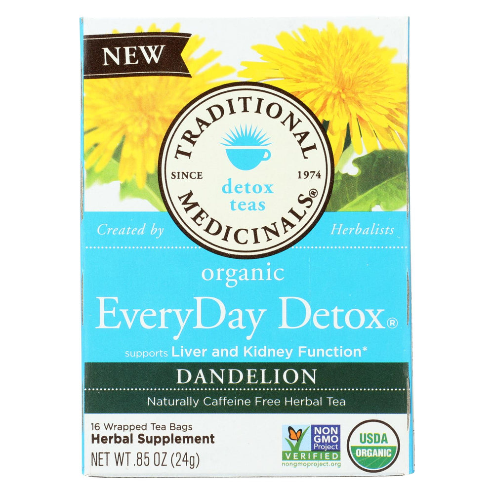 Traditional Medicinals Tea - Organc - Evrydy Detox - Dndln - 16 Ct - 1 Case