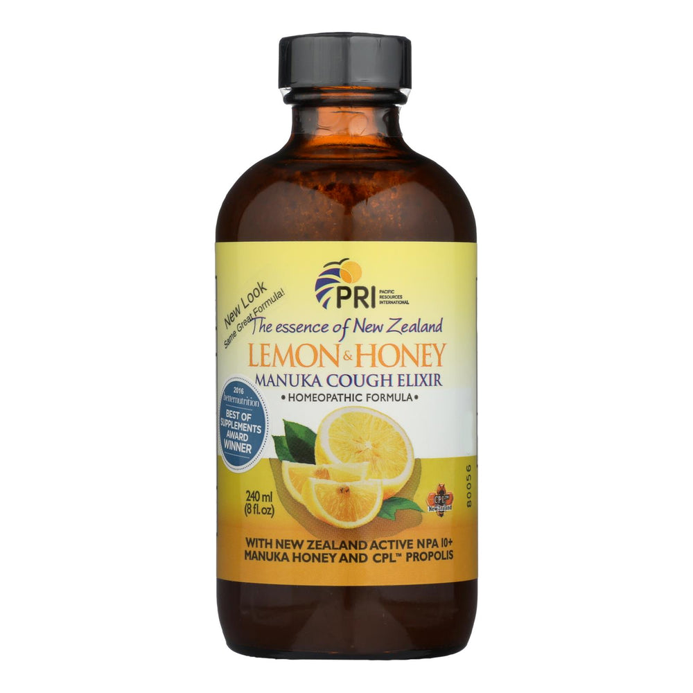 Pacific Resources International Lemon & Honey, Manuka Cough Elixir - 1 Each - 8 Fz