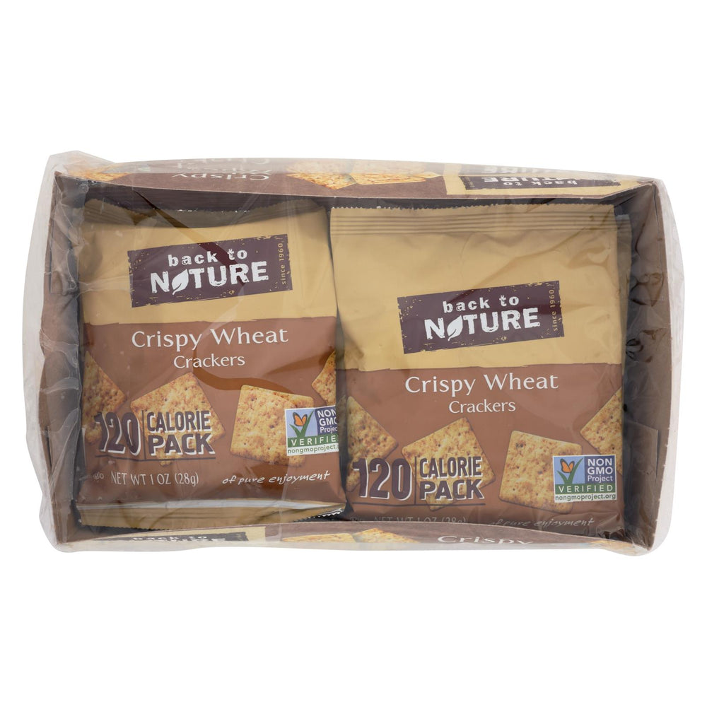 Back To Nature Crispy Wheat Crackers - Safflower Oil And Sea Salt - Case Of 4 - 1 Oz.