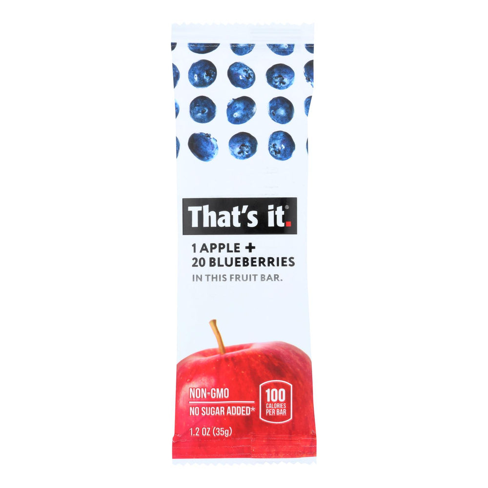 That's It Fruit Bar - Apple And Blueberry - Case Of 12 - 1.2 Oz