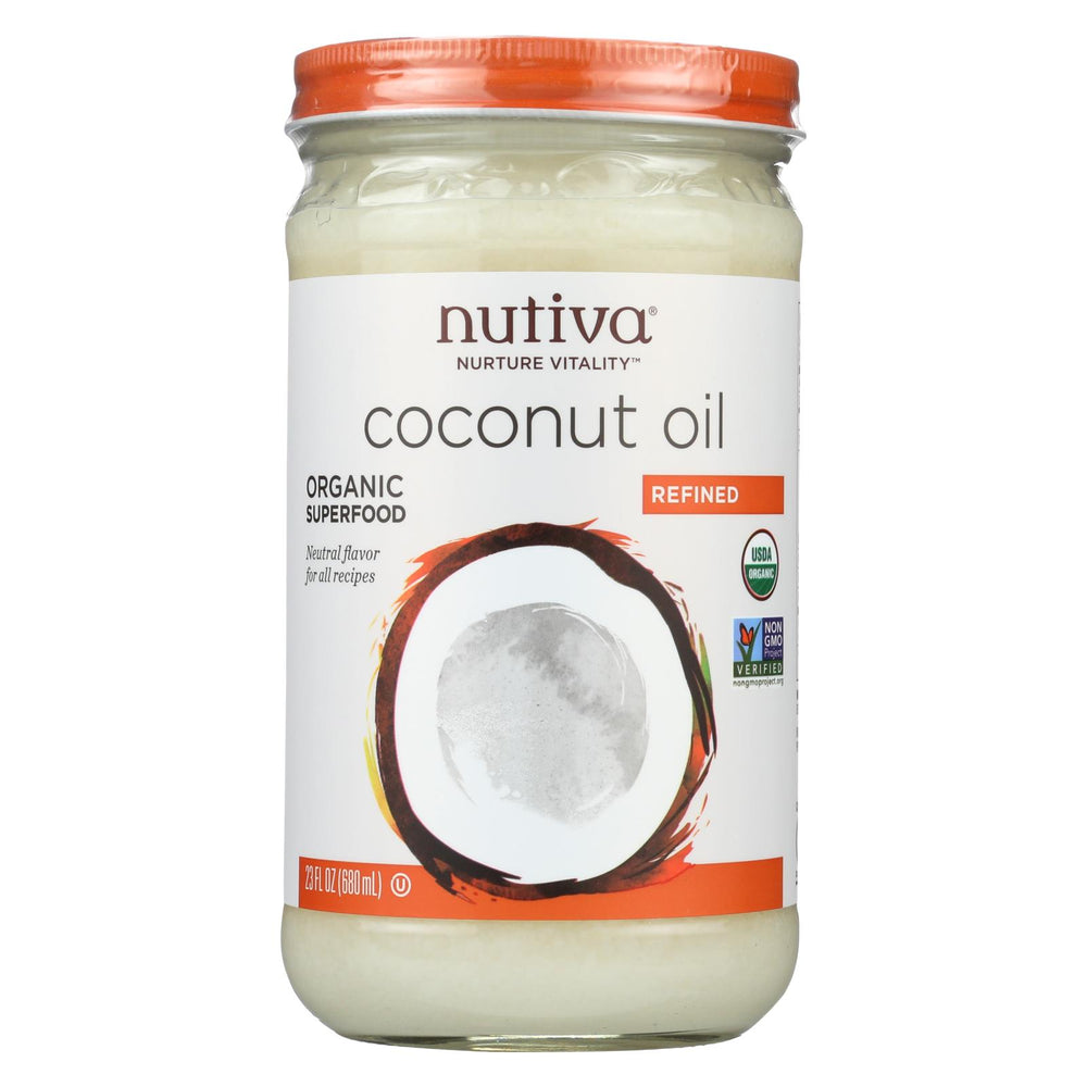 Nutiva Organic Coconut Oil - Refined - Case Of 6 - 23 Fl Oz.