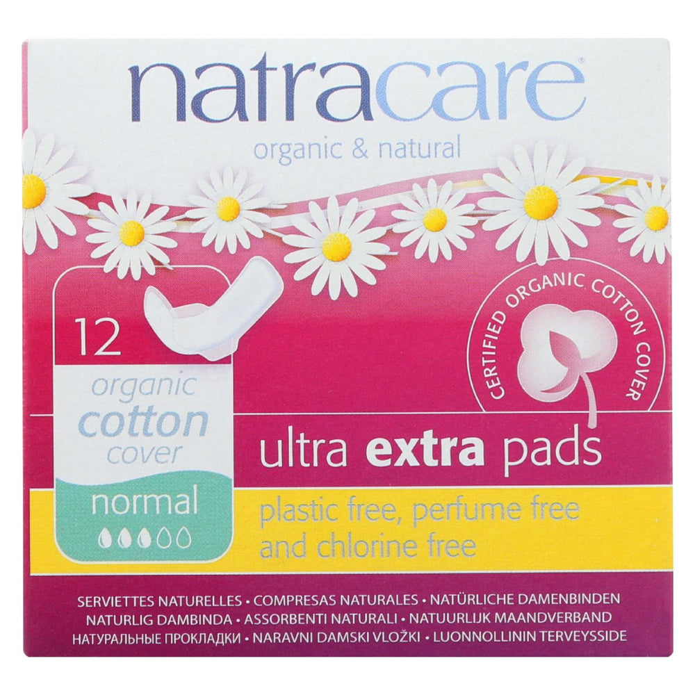 Natracare Ultra Extra Pads W-wings - Normal - 12 Count