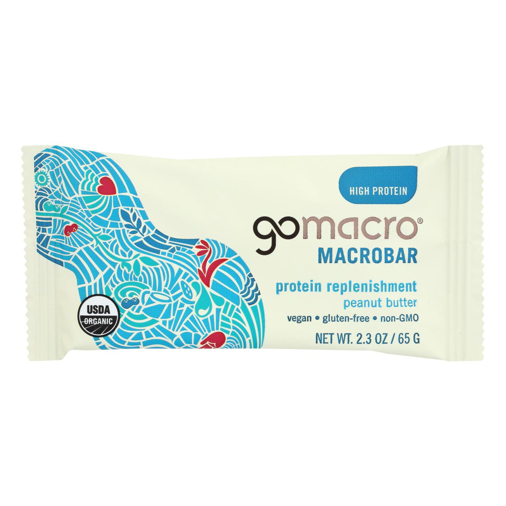 Gomacro Organic Macrobar - Peanut Protein - 2.3 Oz Bars - Case Of 12