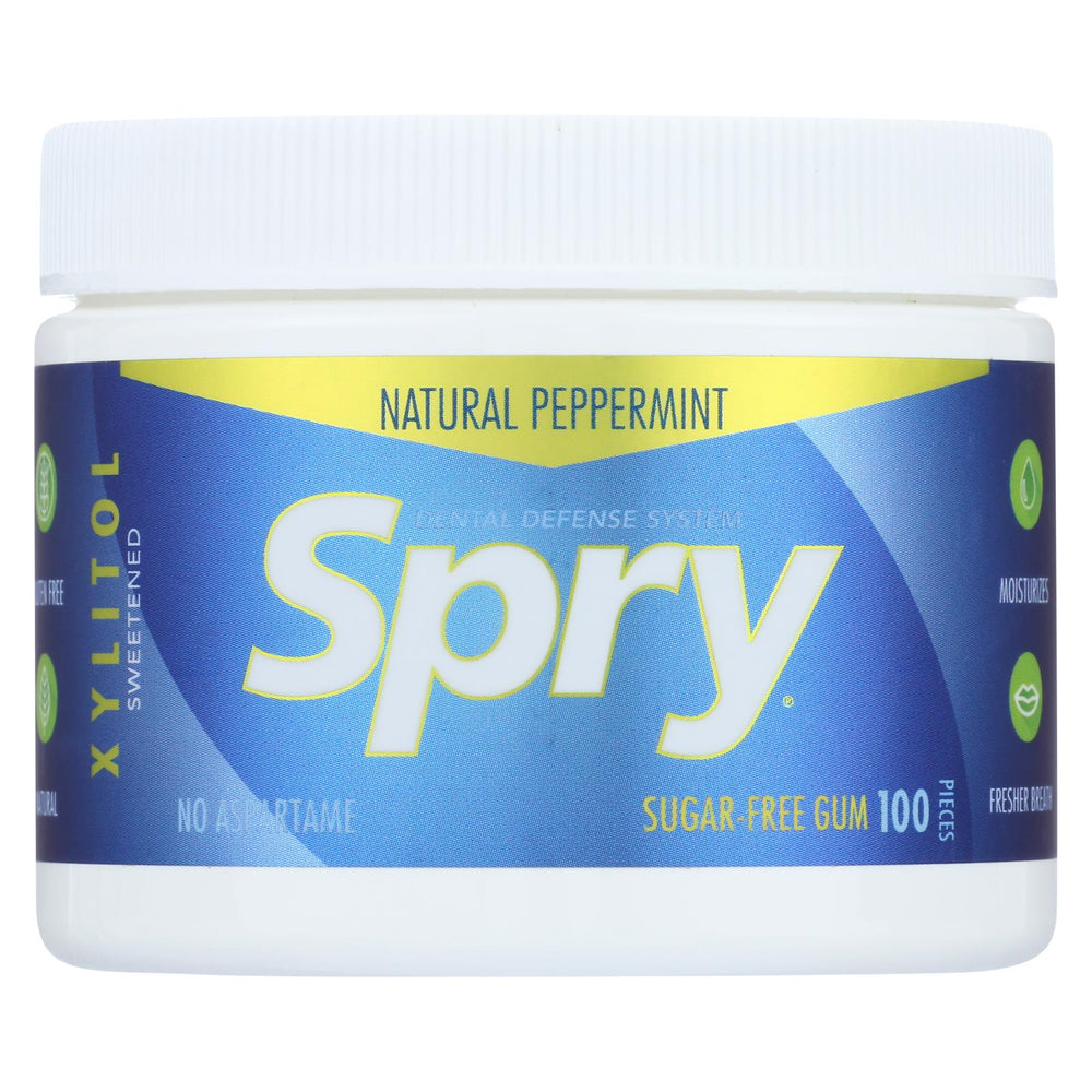 Spry Chewing Gum - Xylitol - Peppermint - 100 Count - 1 Each