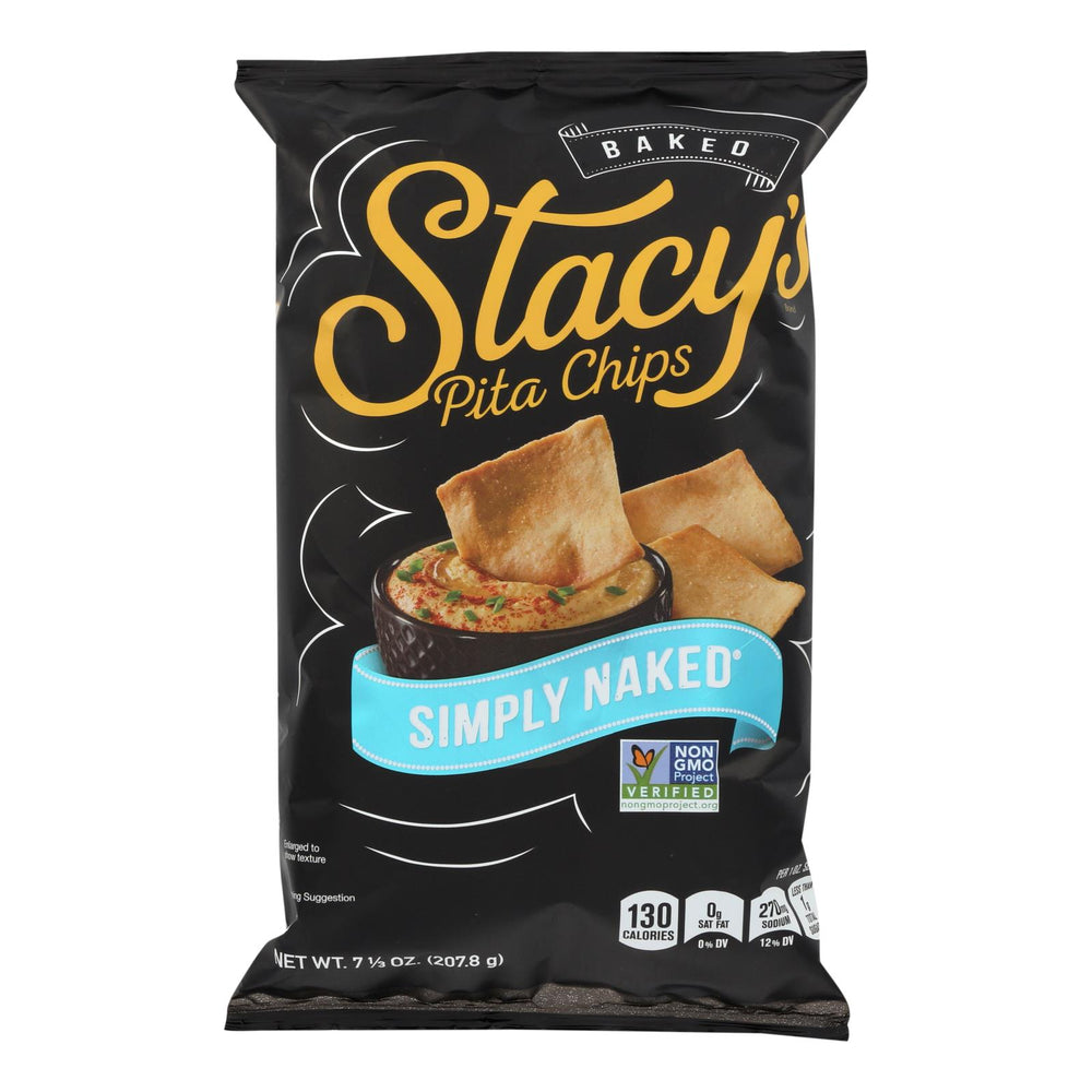 Stacy's Pita Chips Simply Naked Pita Chips - Case Of 12 - 7.33 Oz.