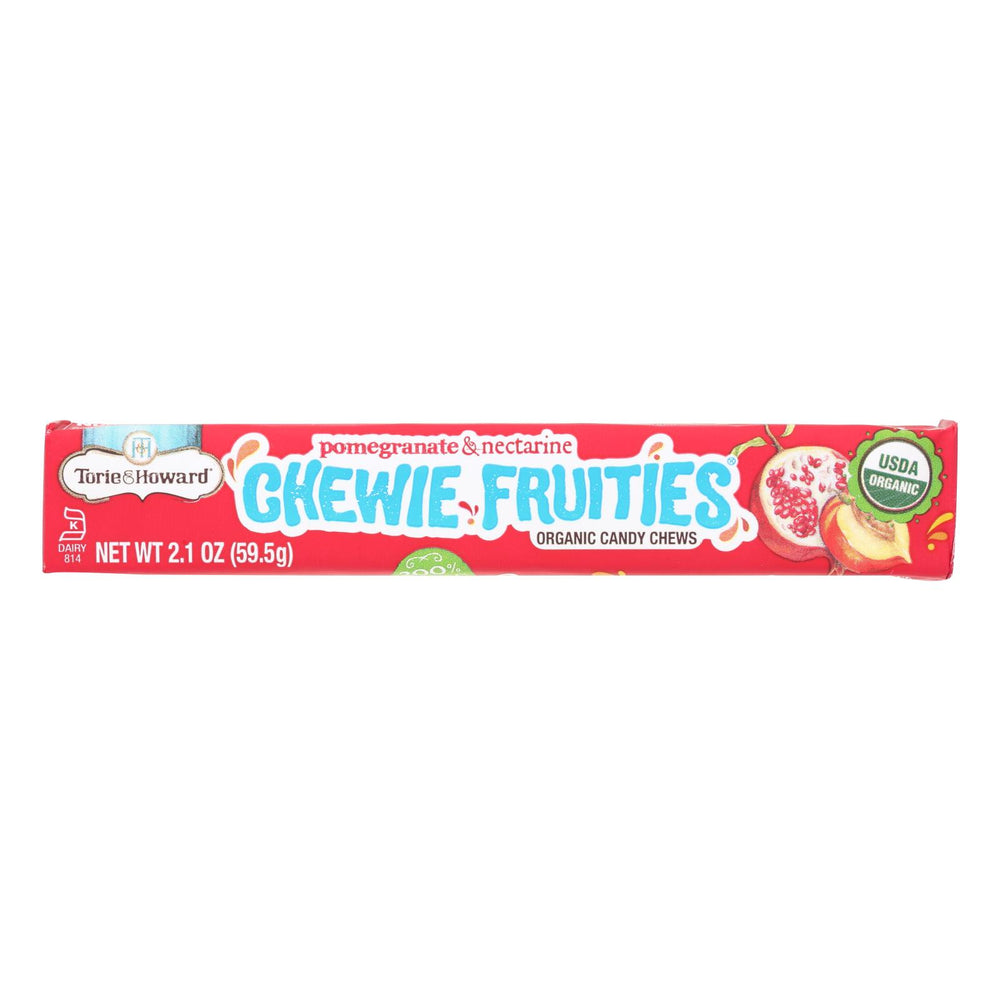 Torie And Howard - Chewy Fruities Organic Candy Chews - Pomegranate And Nectarine - Case Of 18 - 2.1 Oz
