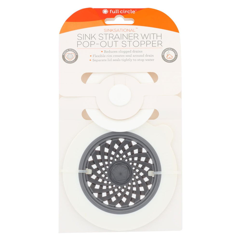 Full Circle Home - Sinksational Sink Strainer - Gray White - Case Of 6 - 1 Count